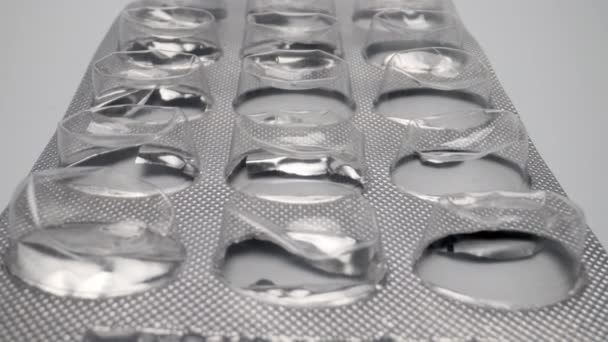 Порожній блістерний пакет для таблеток — стокове відео