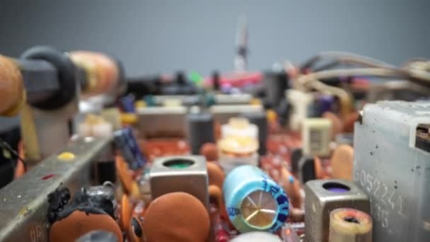 Placa de circuito gueto blaster vintager — Vídeo de Stock