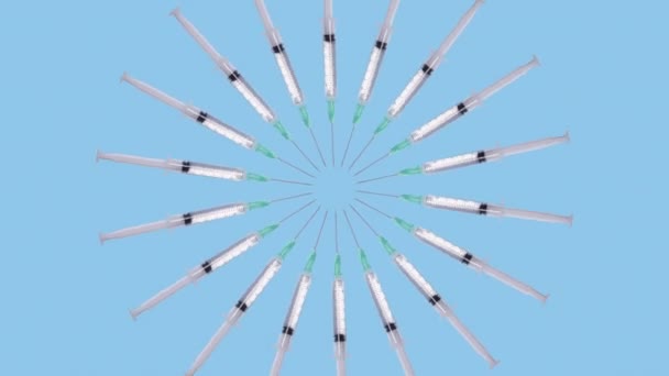 Abstrakcyjny wzór strzykawki medycznej — Wideo stockowe