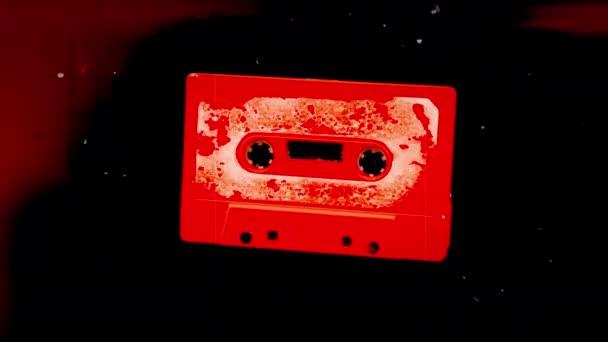 Cassette se déplaçant avec un film graveleux — Video