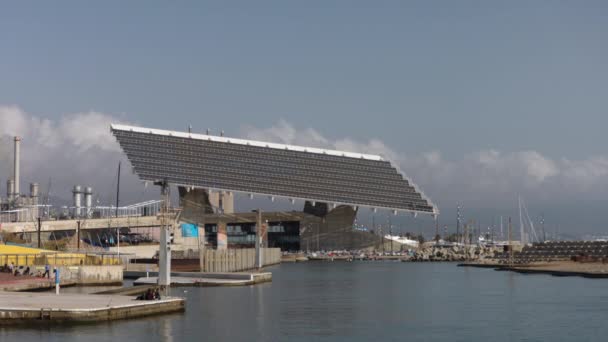 Panel Solar en El Forum, barcelona — Vídeo de stock