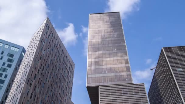 Timelapse van barcelonas tech district gebouwen — Stockvideo