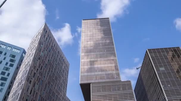 Timelapse van barcelonas tech district gebouwen — Stockvideo