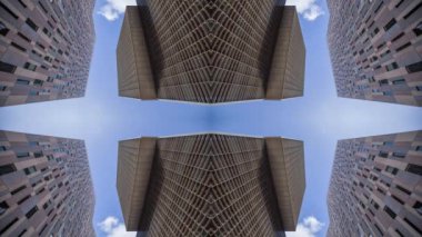 Barcelonas Teknoloji Bölgesi binalarının soyut zaman çizelgesi