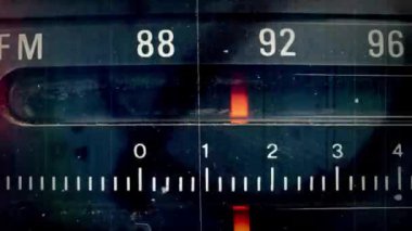 Retro ghettoblaster stereo radyo makrosu