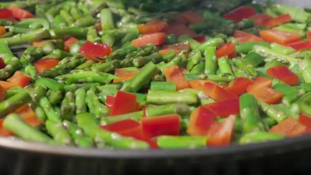 Close up video di cucinare una paella — Video Stock