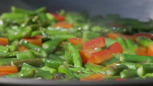 Gros plan vidéo de la cuisson d'une paella — Video