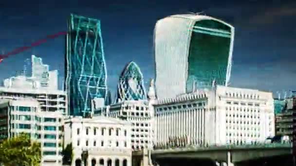 Tam a zpět video z města, Londýn, Anglie, Velká Británie — Stock video