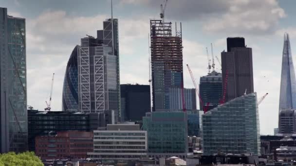 London byens skyline tidsramme – Stock-video