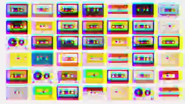 Stop motion de différentes cassettes — Video