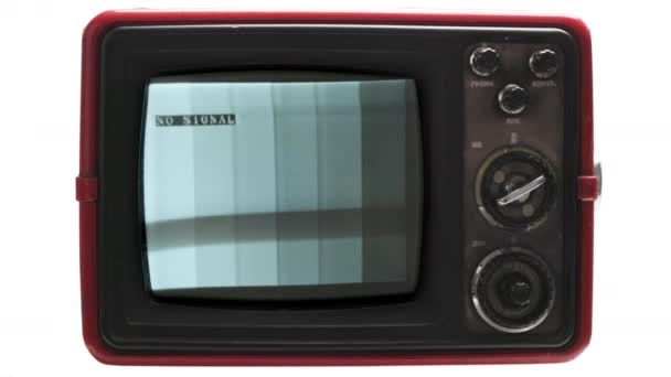 Retro-Fernseher mit Statik auf dem Bildschirm — Stockvideo