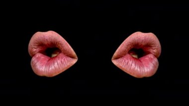 Erkek dudakları hareket ediyor ve konuşuyor