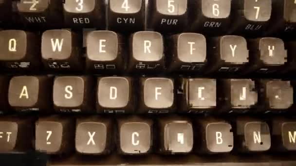 Makro-Video der Vintage-Tastatur — Stockvideo