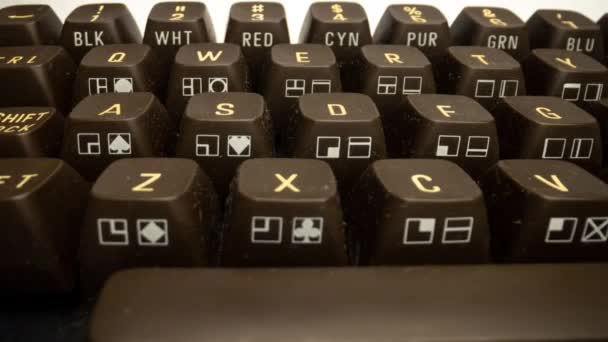 Macro vidéo de clavier vintage — Video