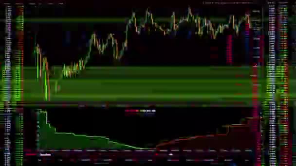 Bitcoin cryptocurrency data diagram — Stockvideo