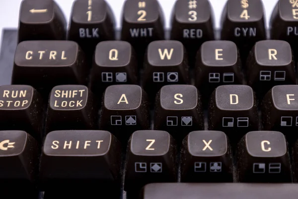 Ansicht der Vintage-Tastatur von oben — Stockfoto