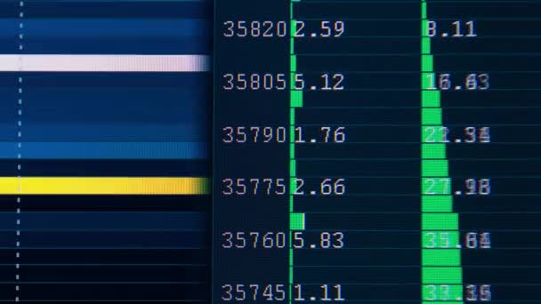 Bitcoin cryptocurrency adatdiagramok — Stock videók