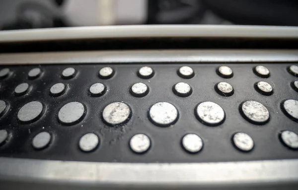 Gramofonowe kropki stroboskopowe obracające się na talerzu — Zdjęcie stockowe