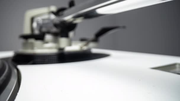 Close-up macro of turntable — Wideo stockowe