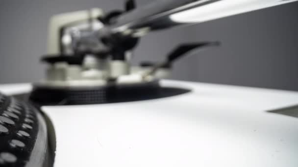 Close-up macro of turntable — Video Stock