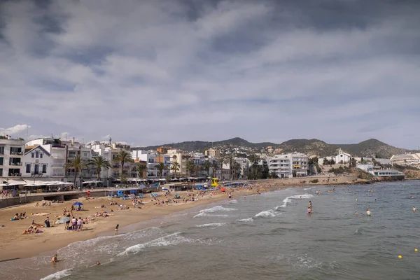 Vista de sitges, perto de Barcelona, Espanha — Fotografia de Stock