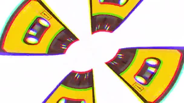 Абстрактний візерунок касетної стрічки — стокове відео