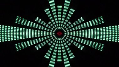 Müzik seti üzerindeki grafiksel eşitleyiciler 