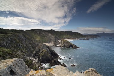 stunning clifftops in galicia, spain clipart
