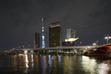 Gökyüzü ağaç tokyo siluetinin