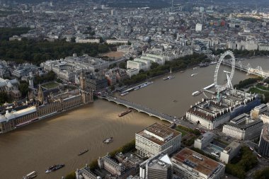 Londra şehir silüeti manzaralı yukarıdan