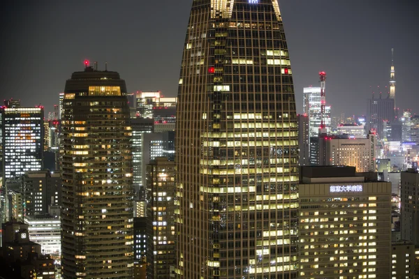 Incrível skyline tokyo à noite — Fotografia de Stock