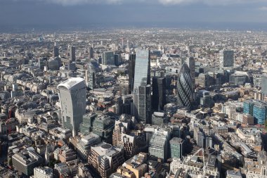 Londra şehir silüeti manzaralı yukarıdan