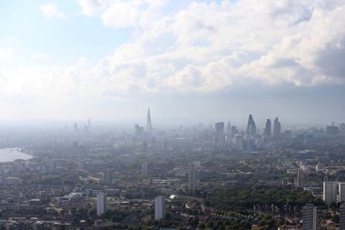 London docklands manzarası görünümü yukarıdan