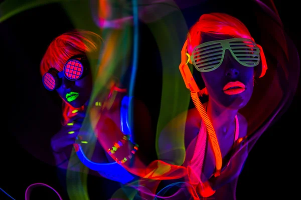 Female disco dancers — Stock Photo, Image