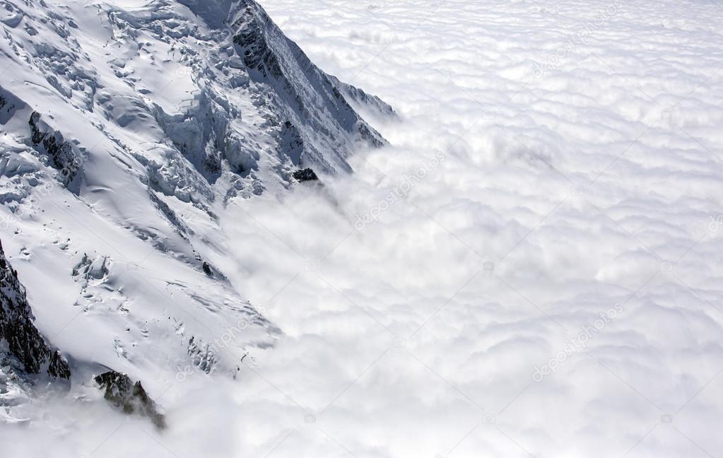 mont blanc abover the clouds