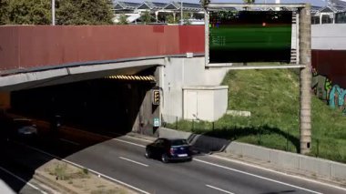 vehicles on a highway in barcelona spain