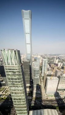 Pekin şehrinin zaman çizelgesi dikey olarak yüksek görüş açısına sahip.