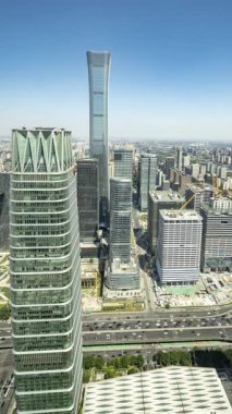 Pekin şehrinin zaman çizelgesi dikey olarak yüksek görüş açısına sahip.