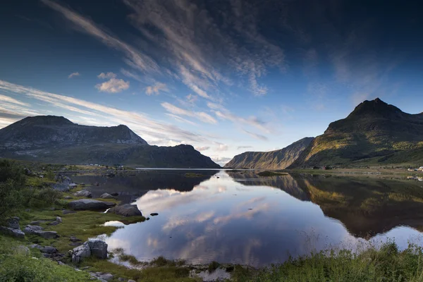 Sunset over a lake, Norway — Stock Photo, Image