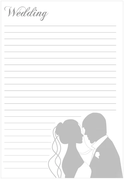 Matrimonio silhouette coppia isolato su bianco — Foto Stock