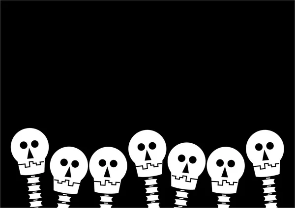 White dancing skeletons on black. — Stock Photo, Image