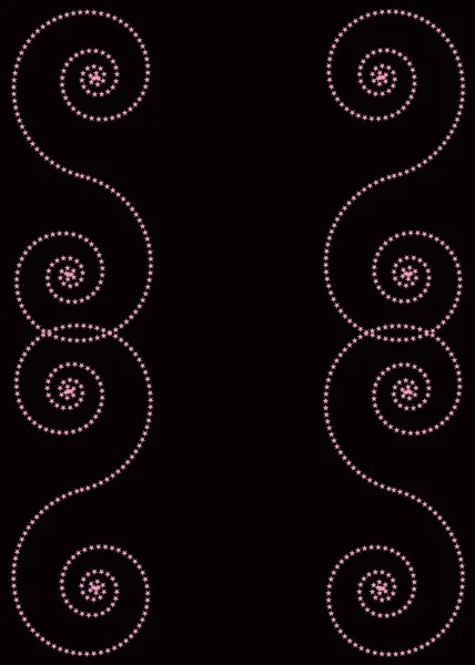 黒い背景にアンティークのビンテージ フレーム — ストック写真