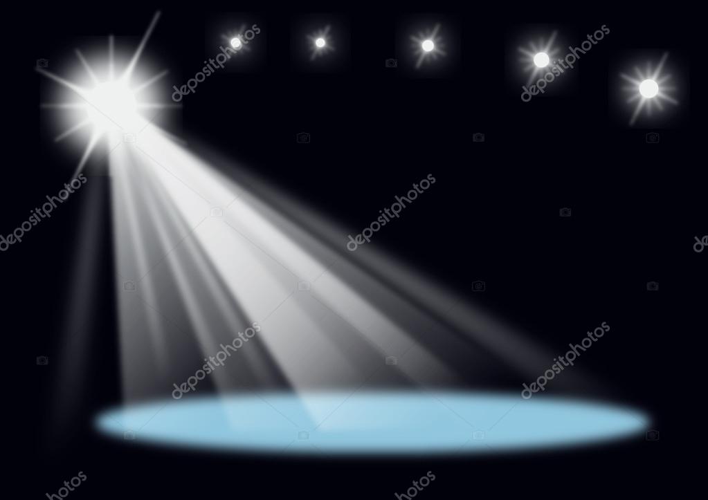 SPOT LIGHT on black background