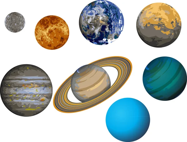 我们的太阳系的行星 — 图库照片