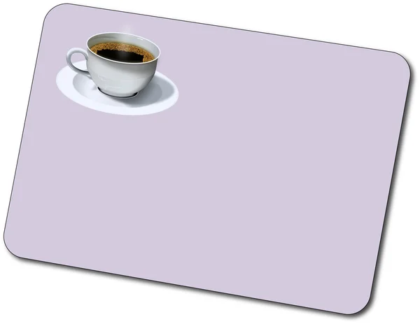Kávu s sebou kreditní kartu — Stock fotografie