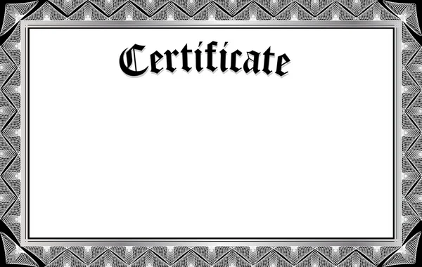 Certificado em branco com borda decorativa — Fotografia de Stock