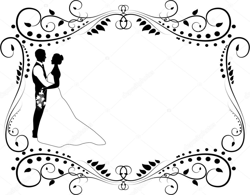 Couple de mariage ORNATE FRAME — Illustration de stock par ©jamesstar -  107301314, image size:1024x800