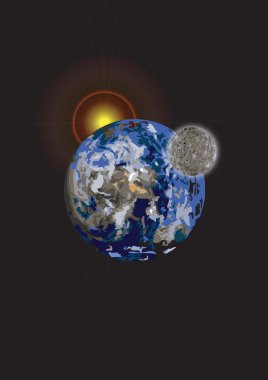 Güneş sistemi dünya ve ay
