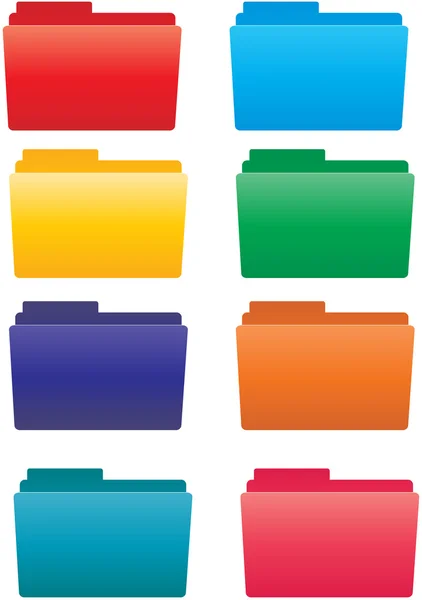 Ícones de pasta Web cores variadas — Fotografia de Stock