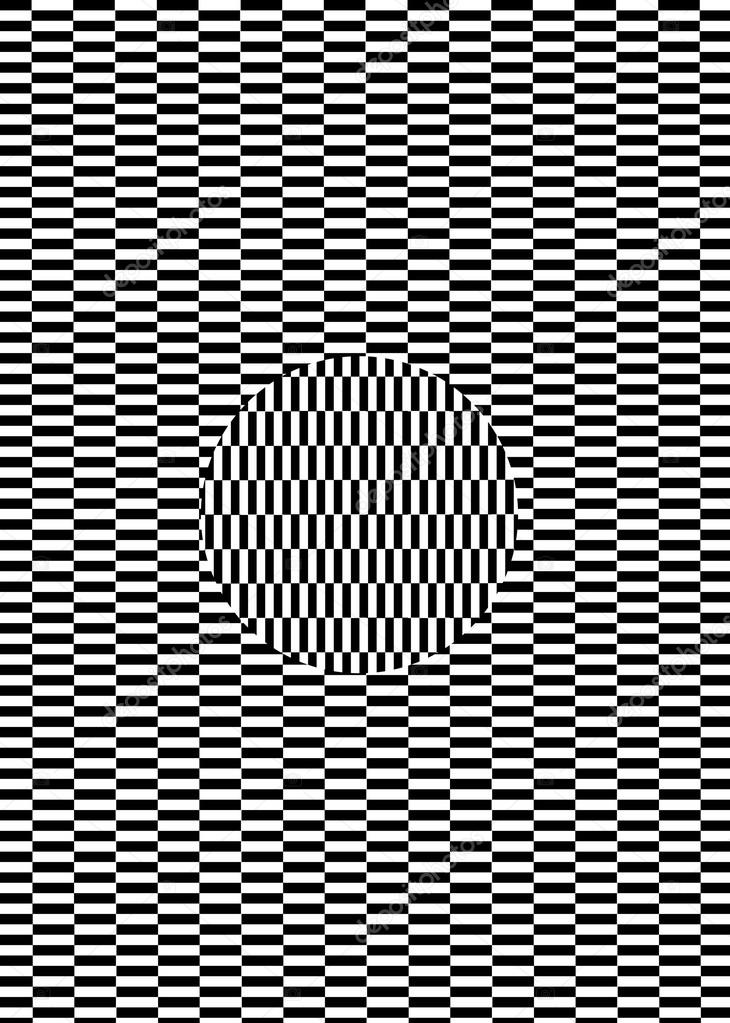 Illustraion of rectangle tile psycho illusion pattern